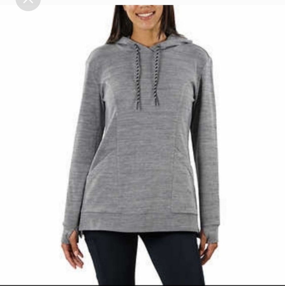 Spyder Ladies' Tunic Length Hoodie nwt grey - Picture 4 of 4